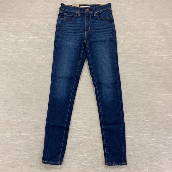 Levi's 720 Jeans Womens 27 x 30 High Rise Super Skinny Medium Wash Stretch Denim - Picture 2 of 15